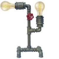 Masa Lambası Abajur Dekoratif Boru Eskitme Altın Renk Açma Kapama Özellikli Masa Lambası Abajur Dekoratif Boru Eskitme Altın Renk Açma Kapama Özellikli