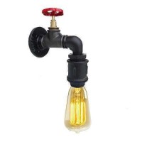 Aplik Aydınlatma Endüstriyel Boru Retro Tarzı Stop Vanalı