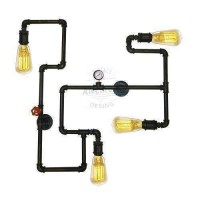 Aplik Labirent Retro Gotik Tarz Su Borusu Manometre Dört Duylu Aplik Labirent Retro Gotik Tarz Su Borusu Manometre Dört Duylu