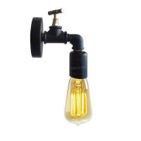 Aplik Su Borusu Duvar Aydınlatma Retro Tarzı Musluk Çeşme Görünümlü Siyah Metal Duylu Aplik Su Borusu Duvar Aydınlatma Retro Tarzı Musluk Çeşme Görünümlü Siyah Metal Duylu