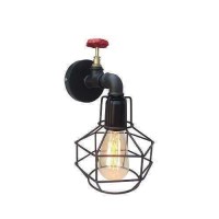 Duvar Aplik Retro Tarz Metal Kafesli Su Borusu