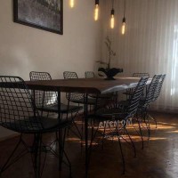 Masa Ladin Çam Ağacı Firkete Ayak Demir Sandalye Masa Ladin Çam Ağacı Firkete Ayak Demir Sandalye