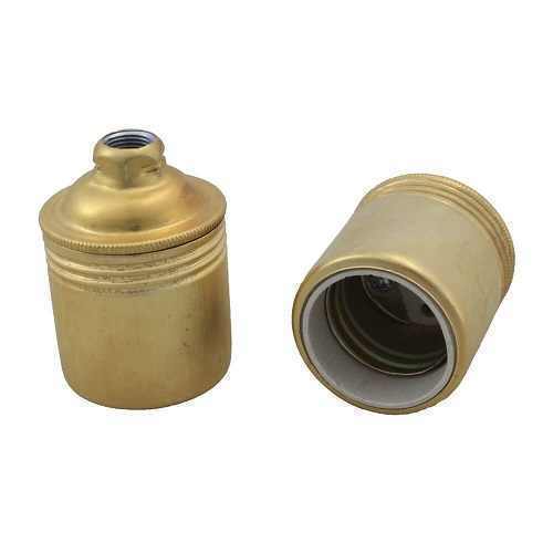 Dekoratif Metal Eskitme E27 Altın Retro Antik Porselen Duy Dekoratif Metal Eskitme E27 Altın Retro Antik Porselen Duy